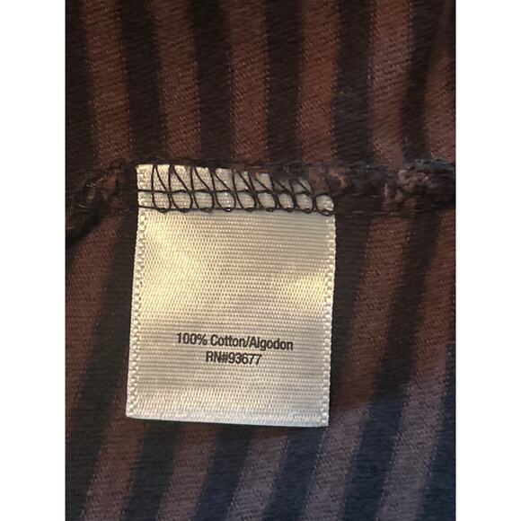 Vintage 1990s ANA Petite Brown/Black Stripe Layered Look Top Shirt Size PM - Picture 4 of 6